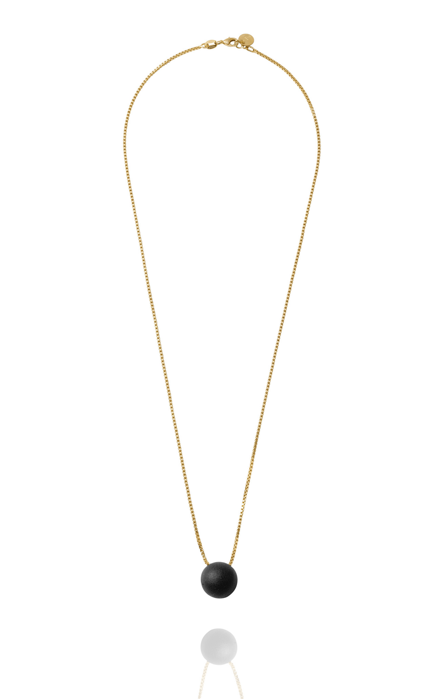 Charcoal Alloy Soul Sphere Necklace gold necklace