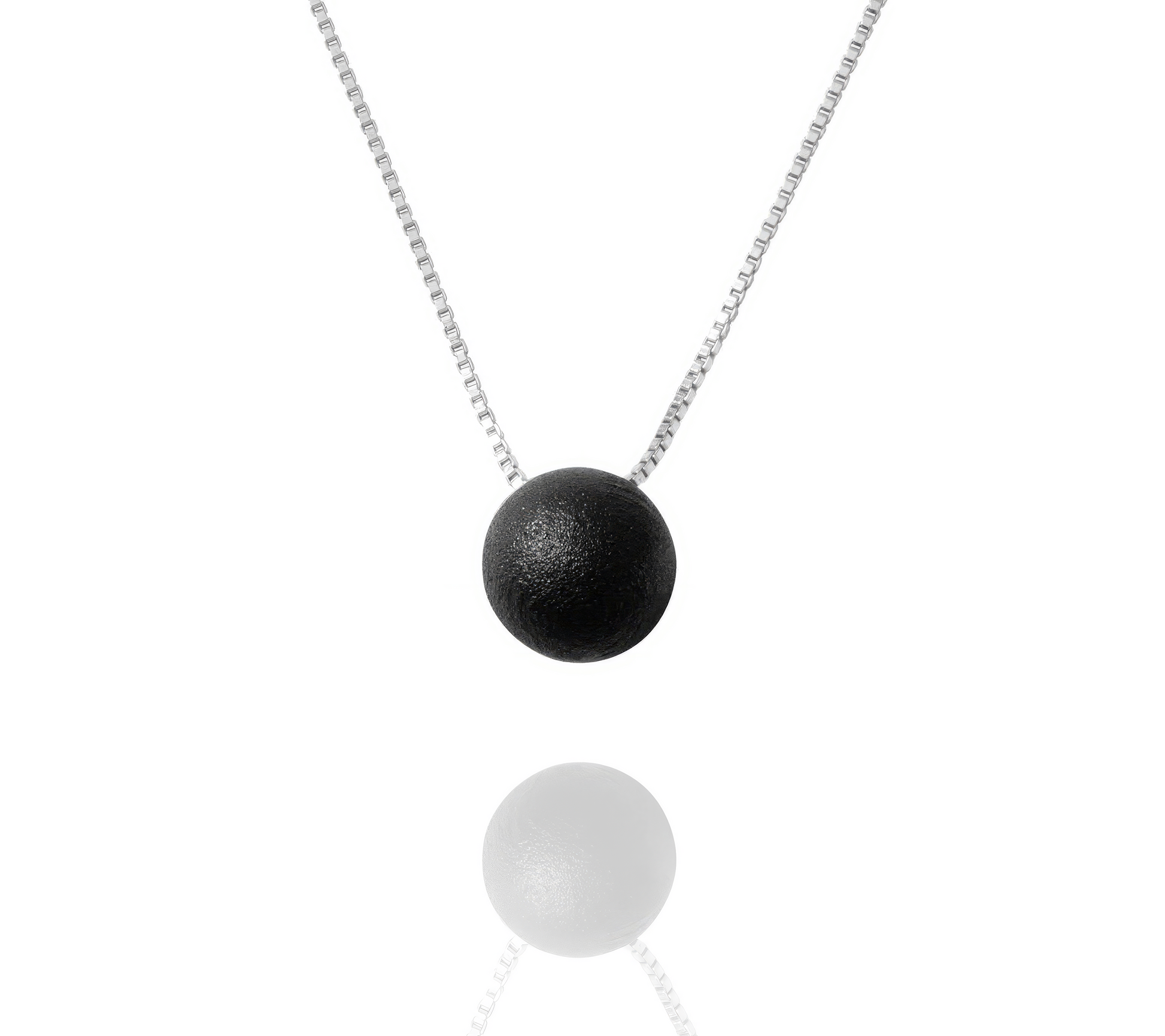 Charcoal Alloy Soul Sphere Necklace silver necklace
