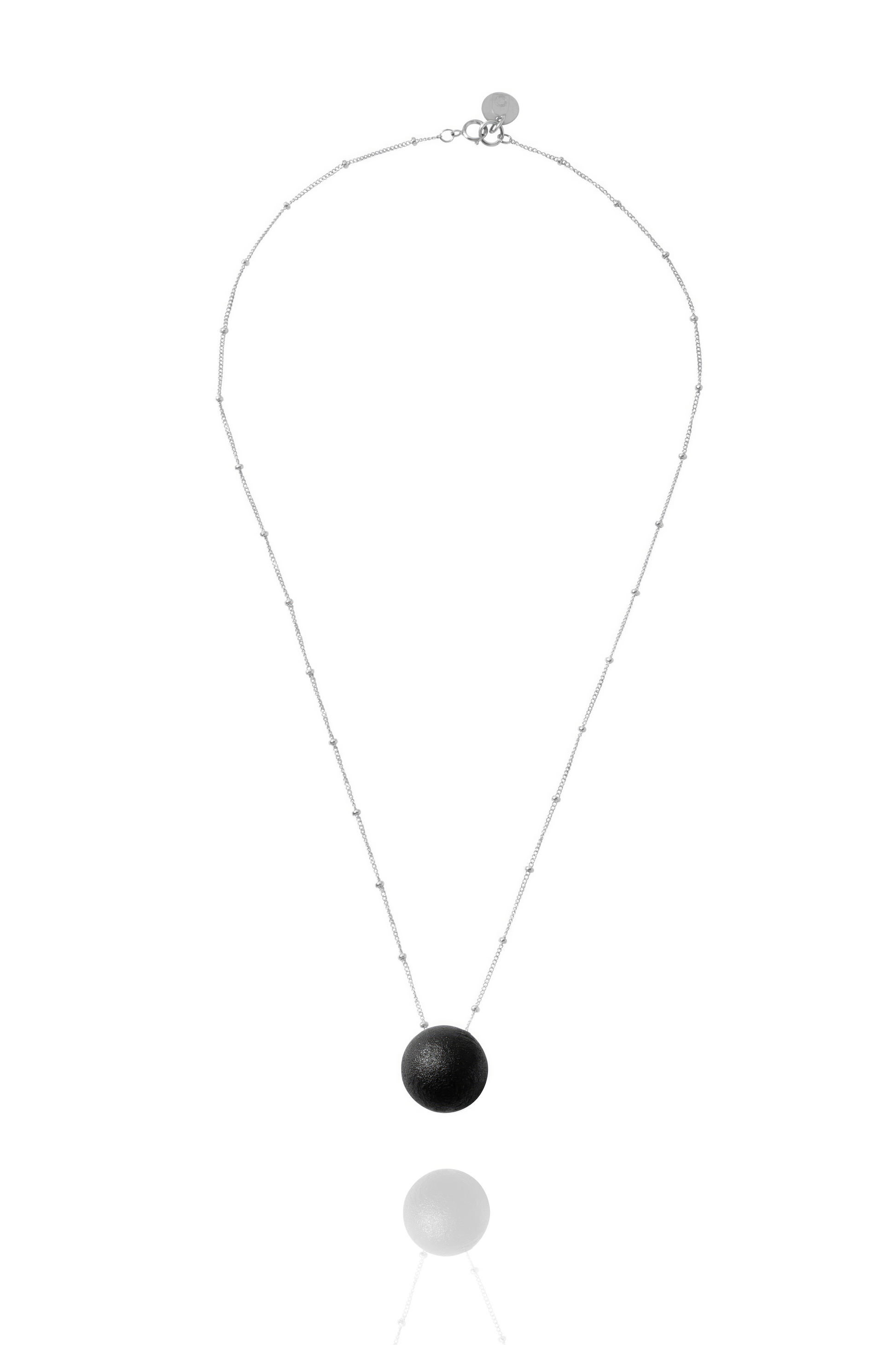 Charcoal Alloy Soul Sphere Necklace white background